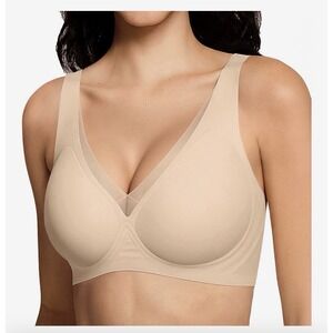LetsJoli Bras for‎ Women Supportive Wireless Push Up Bra Full Coverage XXXL